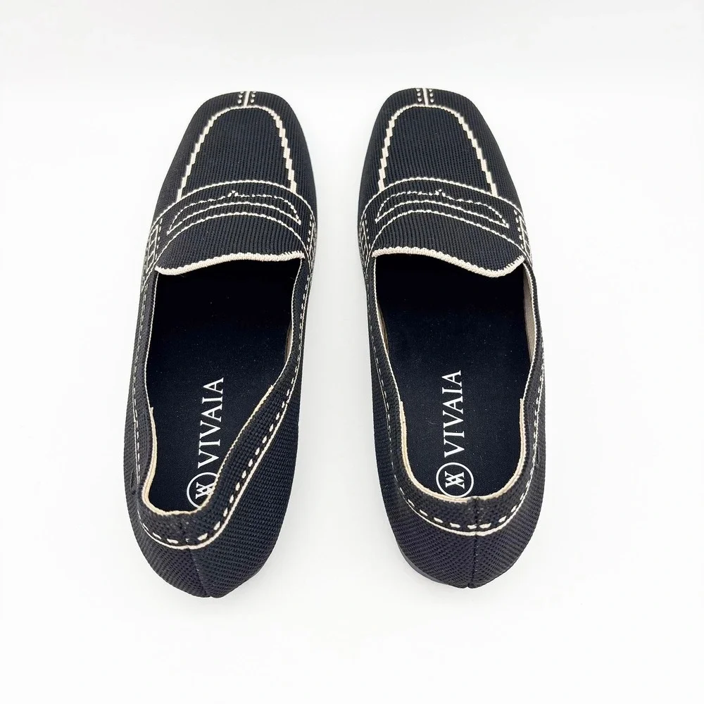 NWB Vivaia Sierra Slip On Washable Loafers in Black Size 40 - Picture 11 of 16